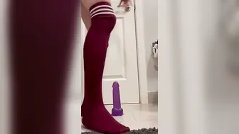 Vibrator rides with ass plug
