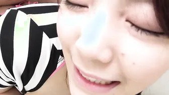 Manami Takashima is groaning during an insane orgasm