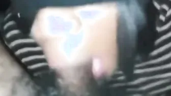 Gigantic lips blowing my penis  nut down throat