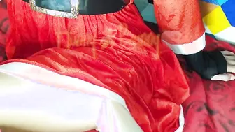 Hot female santa gifting me quick sex on christmas eve