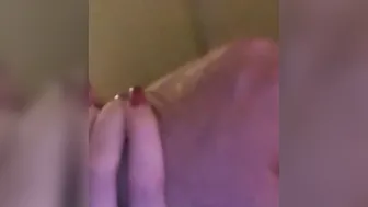 Nice booty dark hair into white panties masturbates and blows cock at the same time