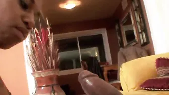 African dudes thick penis fills up ebonys mouth