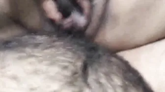 Rough pounded her unshaved twat and huge butt creampie on vagina
