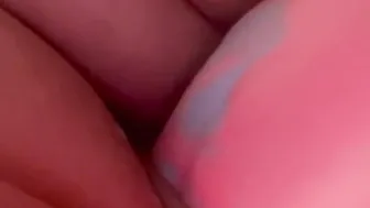 Having fun with my knot sex toy inside the shower