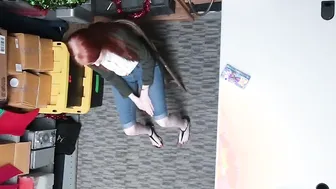 Adorable Red Haired Boned for Stealing Electronics From Mall