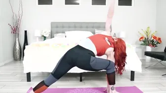 Red Haired Nova Sky Stays Firm With Yoga And Masturbation