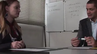 Crazy Sexy 18 yo getting nailed on the professor s desk