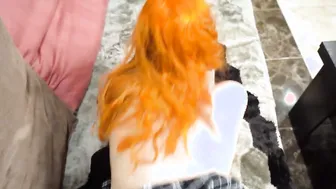 Irresistible neighbors consoled the redheaded Hot who misses hubby