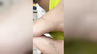 First time giving a feet job on rainy day