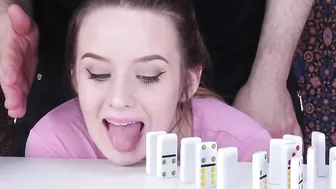 Oral sub teens blows on doms penis