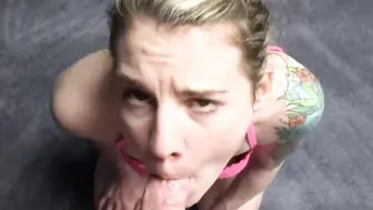 ChickPass - Ray Ray blows cock inside her pink bikini