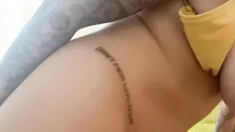 Hot inked celeb loves pounding her own booty