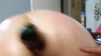 Cucumber Fun.....Taking it DEEP INSIDE her BOOTY