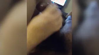My first fan was overly excited; jizzed sex