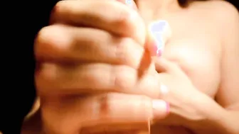 Can I JERK OFF to you? 18yo with gigantic natural boobies JERKS OFF a GIGANTIC Penis - pov Hand Job