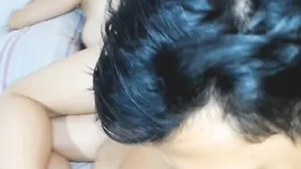 babe Hispanic likes my penis inside her throat