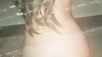 The last shower of the year with a fitness blonde with big titties.