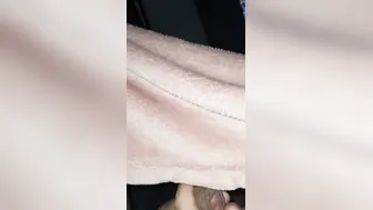Step milf hand job under blanket got caught by daughter helping step son cum