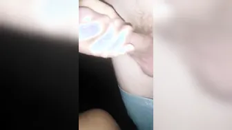 Made His Fat Penis Cum On My Leg