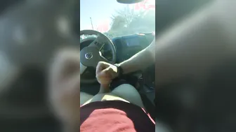 Milf blowing cock into outside part two