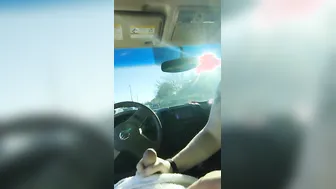 Milf blowing cock into outside part two