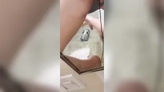 Extreme orgasm on WC counter top leaves my vagina throbbing and soaked with cum