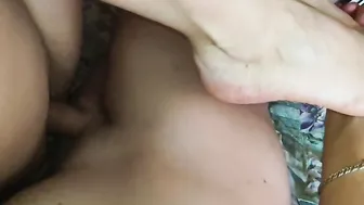 The foot of a huge-breasted mom will drive you kinky