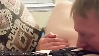 Incredible Sexy blonde getting cum on booty and fuck to shaking orgasm