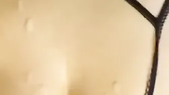 Incredible Sexy blonde getting cum on booty and fuck to shaking orgasm