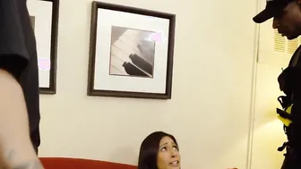 Busted hooker doggystyled by gigantic ebony dong