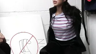 Hispanic gags on security guards rough penis