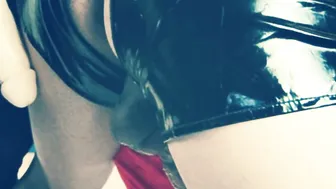 FEMALE DOMINATION FAKE-COCK destroying his asshole untill TAMPON booty humiliation