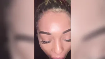 African loves nut on her face