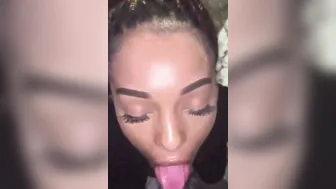 African loves nut on her face