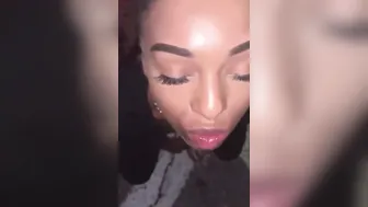African loves nut on her face