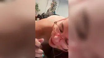 Quickie ORAL SEX at an AirBNB