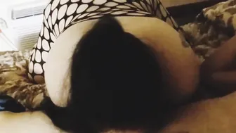 Deep throat bunny blows on my penis then getting on top and riding it.
