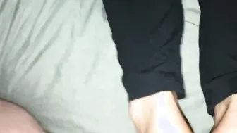 DOGGY STYLE TOEJOB:Cum Covered The Soles Of Her Foot While Gets To Enjoy Her Butt Stretched Wide Open