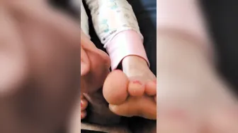 Female Domination Feet Sub Barefoot Grind with Happy Ending Feet Sub Cum Explosion On Foot  Toes