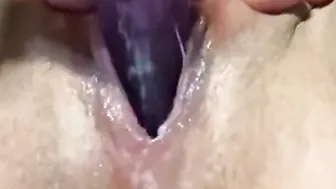 Hott milf sex toy play Up CLOSE CREAMY snatch XXX 