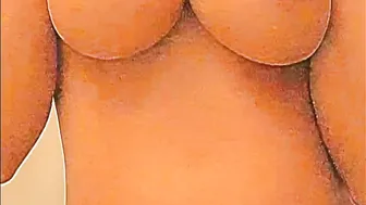 slim african hoe shows off her breasts