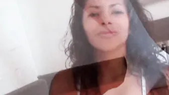Carina teenie with a tight vagina is rubbing herself