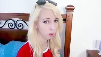 Blonde British Teenagers Step Daughter Darcie Belle Nailed into Doggy Style pov