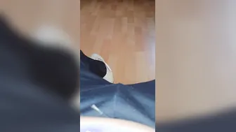 Step cougar sucking off Step Son penis inside Living Room while Hubby is Watching TV - cum inside mouth