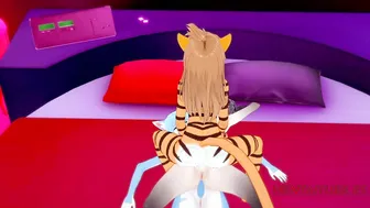 Furry Futanari Cartoon - 3 Way with two Futanari Furries