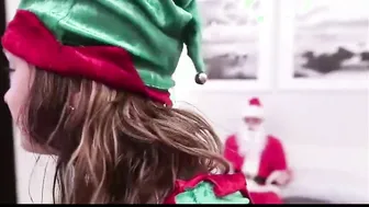 Small Young Little Slender Elf Boned By Santa Claus