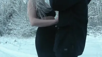 Snowy Sex Public winter anal with Donne Darko
