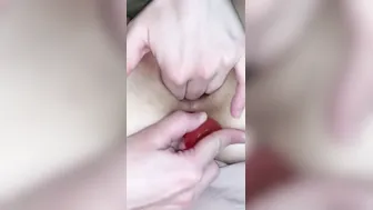 Fucking my booty while finger fuck my cunt