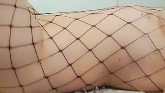 Fishnet tease pawg