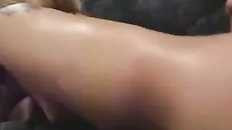 hot blonde with a perfect booty has her vagina and